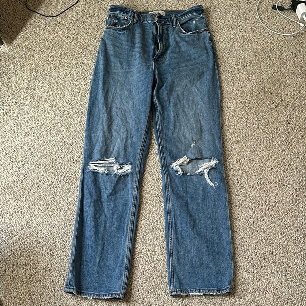 Size 28 Abercrombie & Fitch ankle straight high rise jeans